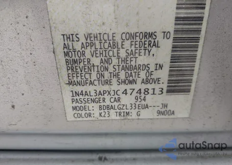 2018 Nissan Altima 2.5 S from USA, damaged, VIN 1N4AL3APXJC474813